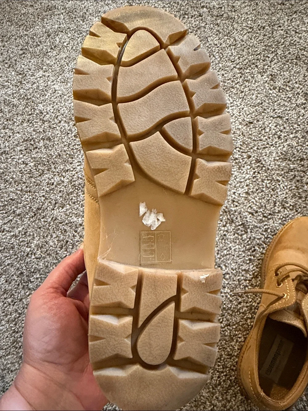 Weinbrenner Tan Suede Lace-Up Work Shoes Mens 7